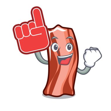 Köpük parmak kaburga maskot karikatür tarzı vektör çizim