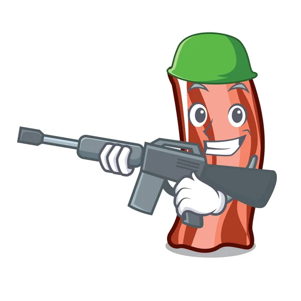 Army Ribs Character Cartoon Style Vector Illustration — Stock Vector
