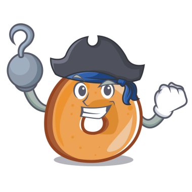 Korsan simit karakter karikatür tarzı vektör çizim