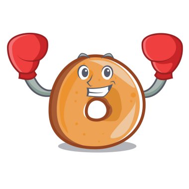 Boks simit karakter karikatür tarzı vektör çizim