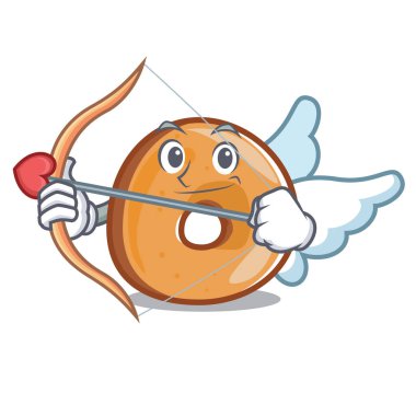 Aşk tanrısı simit karakter karikatür tarzı vektör çizim