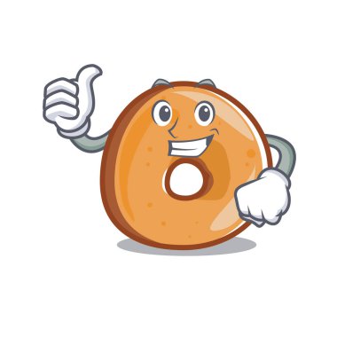 Simit karakter karikatür tarzı vektör çizim yaşasın