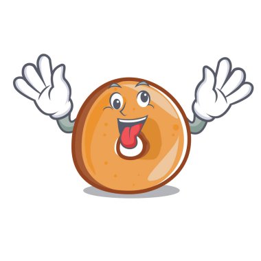 Deli simit maskot karikatür tarzı vektör çizim