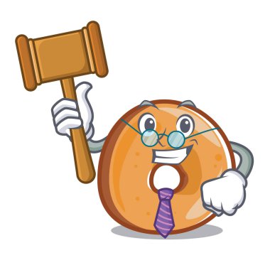 Simit maskot karikatür tarzı vektör çizim Yargıç