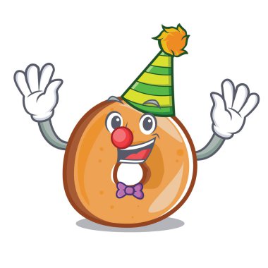 Palyaço simit maskot karikatür tarzı vektör çizim