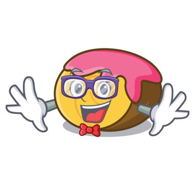 Geek İsviçre rulo karakter karikatür vektör çizim