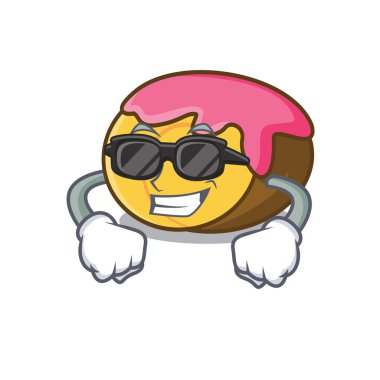 Süper cool İsviçre rulo karakter karikatür vektör çizim