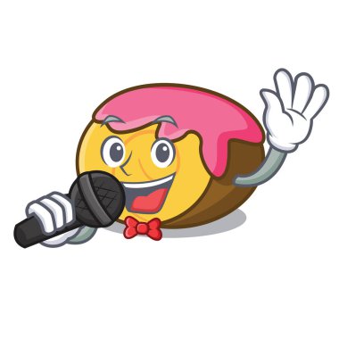 İsviçre rulo maskot karikatür vektör çizim şarkı