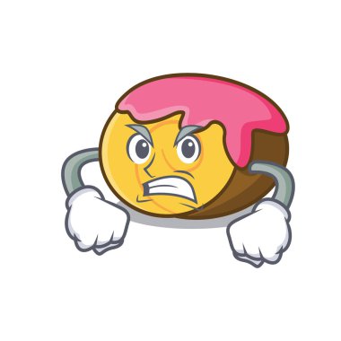 Kızgın İsviçre rulo maskot karikatür vektör çizim