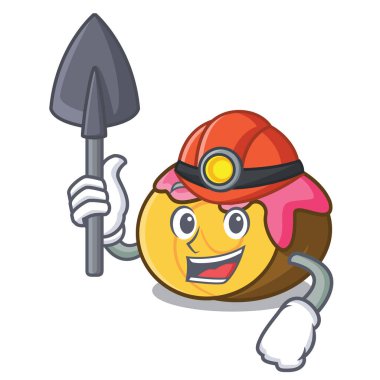 Mayın İsviçre rulo maskot karikatür vektör çizim