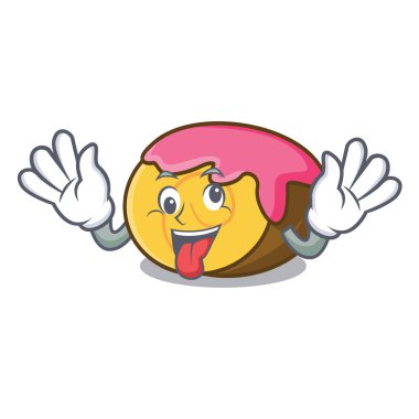 Deli İsviçre rulo maskot karikatür vektör çizim