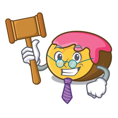 Yargıç swiss maskot karikatür vektör çizim rulo