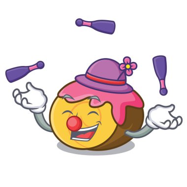 İsviçre rulo maskot karikatür vektör çizim hokkabazlık