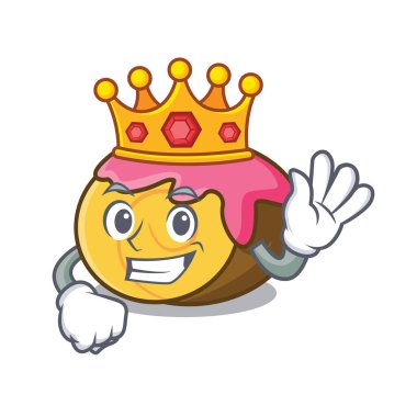 Kral swiss maskot karikatür vektör çizim rulo