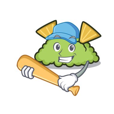 İskambil beyzbol guacamole karakter karikatür tarzı vektör çizim