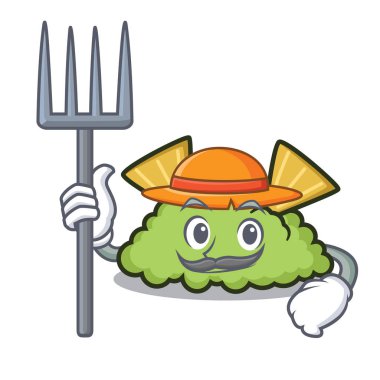 Çiftçi guacamole karakter karikatür tarzı vektör çizim