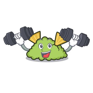 Fitness guacamole karakter karikatür tarzı vektör çizim