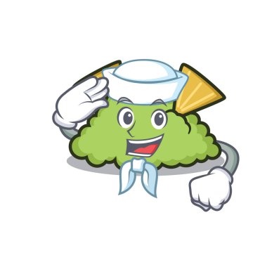 Denizci guacamole karakter karikatür tarzı vektör çizim