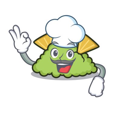 Şef guacamole karakter karikatür tarzı vektör çizim