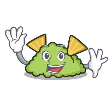 Guacamole karakter karikatür tarzı vektör çizim sallayarak