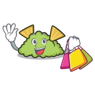 Alışveriş guacamole karakter karikatür tarzı vektör çizim