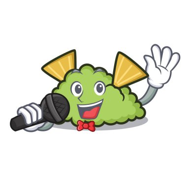 Şarkı guacamole maskot karikatür tarzı vektör çizim