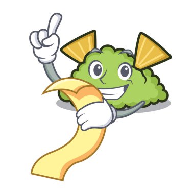 Menü guacamole maskot karikatür tarzı vektör çizim ile