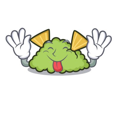 Guacamole maskot karikatür tarzı vektör çizim dil