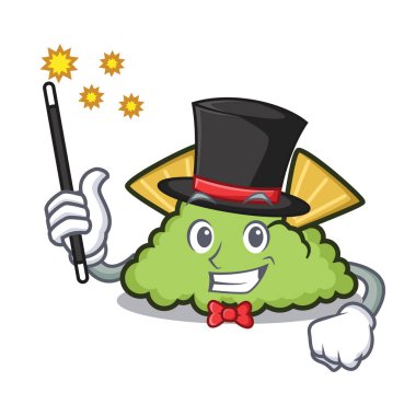 Sihirbaz guacamole maskot karikatür tarzı vektör çizim