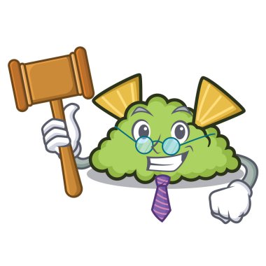 Yargıç guacamole maskot karikatür tarzı vektör çizim