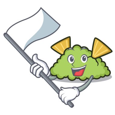 Bayrak guacamole maskot karikatür tarzı vektör çizim ile