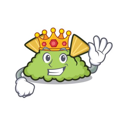 Kral guacamole maskot karikatür tarzı vektör çizim