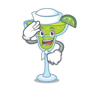 Denizci margarita karakter karikatür tarzı vektör çizim