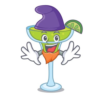 Elf margarita karakter karikatür tarzı vektör çizim