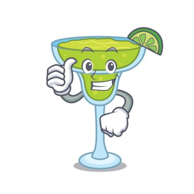 Margarita karakter karikatür tarzı vektör çizim yaşasın