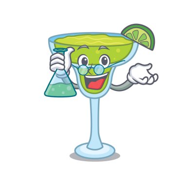 Profesör margarita karakter karikatür tarzı vektör çizim