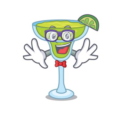 Geek margarita karakter karikatür tarzı vektör çizim