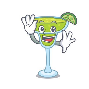 Margarita karakter karikatür tarzı vektör çizim sallayarak