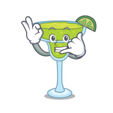 Bana margarita maskot karikatür tarzı vektör çizim de