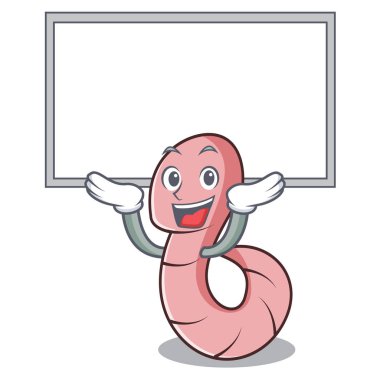 Yönetim Kurulu solucan karakter karikatür tarzı vektör çizim