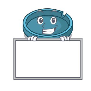 Yönetim Kurulu kül tablası karakter karikatür tarzı vektör çizim ile sırıtarak