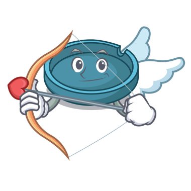 Aşk tanrısı kül tablası karakter karikatür tarzı vektör çizim