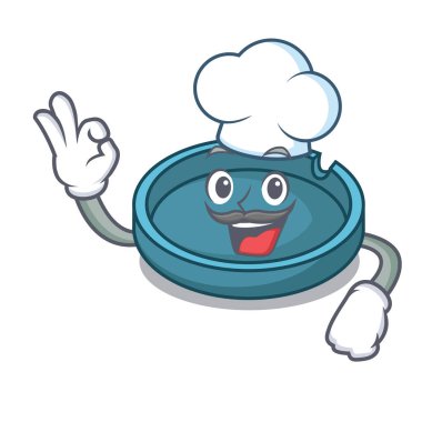 Şef kül tablası karakter karikatür tarzı vektör çizim