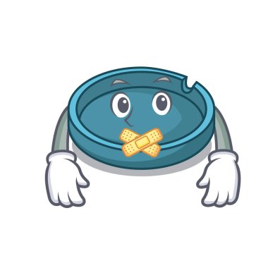 Sessiz kül tablası maskot karikatür tarzı vektör çizim