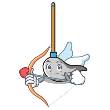 Aşk tanrısı paspas karakter karikatür tarzı vektör çizim