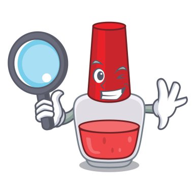 Dedektif oje karakter karikatür vektör çizim