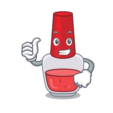 Tırnak cilası karakter karikatür vektör çizim yaşasın