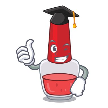 Mezuniyet oje karakter karikatür vektör çizim