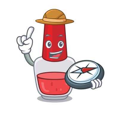 Explorer oje maskot karikatür vektör çizim