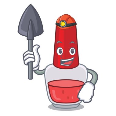 Madenci oje maskot karikatür vektör çizim